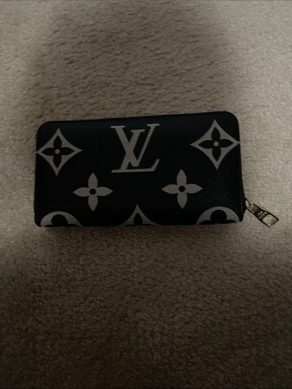 Black and white wallet